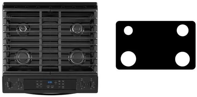 Main image of Custom Fit Premium Reusable Burner Liner for Whirlpool Gas Range Stove Protect Your Stovetop with this Splatter Guard Cover - WEG515S0LB