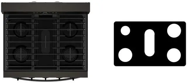 Main image of Custom Fit Premium Reusable Burner Liner for Whirlpool Gas Range Stove Protect Your Stovetop with this Splatter Guard Cover (WFGS5030RW)