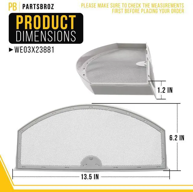 Alt view image 2 of 7 - Dryer Lint Filter for General Electric GE GTD75ECSL1WS