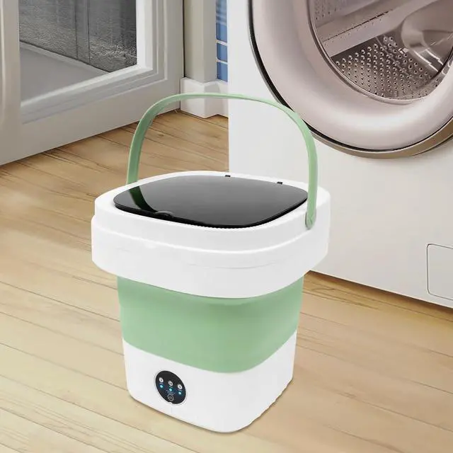 Alt view image 3 of 7 - Portable Washing Machine,12L Upgraded With Spin Basket,Foldable Mini Washing Machine with 3 Modes Cleaning Small Washer for Baby Clothes, Underwear or Small Items, Apartment, Dorm,RV (Green)
