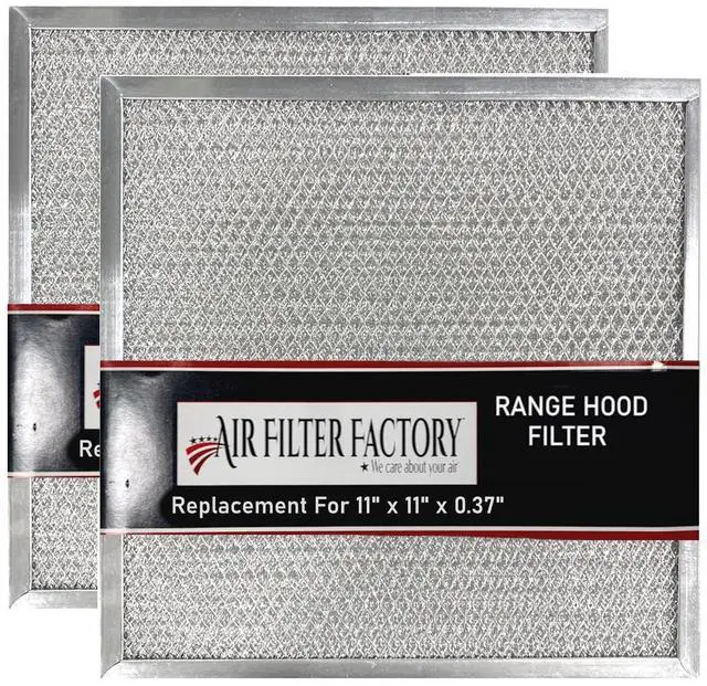 Main image of 11 x 11 x 0.37 Inches Range Hood Aluminum Mesh Grease Vent Stove Filter 2-Pack
