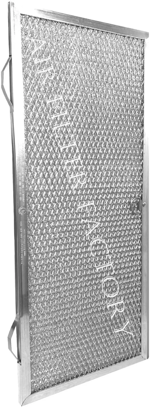 Alt view image 3 of 6 - 7 x 16-1/2 x 3/8 Inch Aluminum Range Hood Grease Filter - Washable Replacement 2-Pack for Stove Top Ventilation