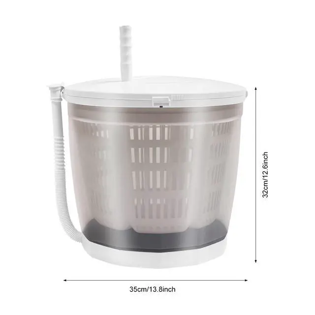 Alt view image 2 of 7 - Hand Crank Washing Machine, 2 In 1 Portable Manual Washing Machine,Non-Electric Washer,Spin Dryer,Grey Mini Compact Washer Spin Dryer For Apartment, Home, Hotel And Travel