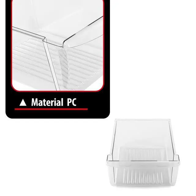 Alt view image 6 of 7 - Upper Crisper Pan Drawer Compatible with Frigidaire Refrigerator Models | 240351061, 240351005, 240351062, 240351003, 240351041 Clear