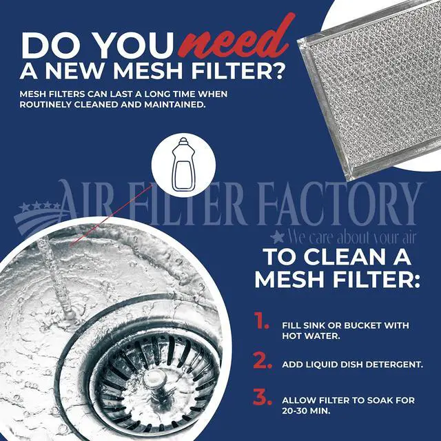 Alt view image 3 of 5 - 6-1/8 x 23-3/8 x 3/32 Inches Range Hood Aluminum Grease Filters 2-Pack