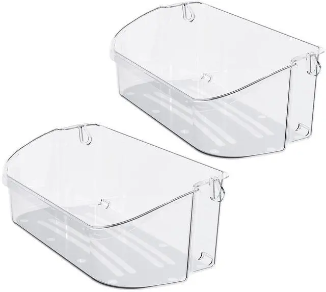 Main image of 240356402 Refrigerator Door Bin Shelf Compatible with Frigidaire Refrigerator Door Shelf Clear Bin LFSS2612TF0 LFSS2612TE0 FFSS2615TE0 FFSS2615TS0 AP2549958 Replacement only (2Pcs Clear)