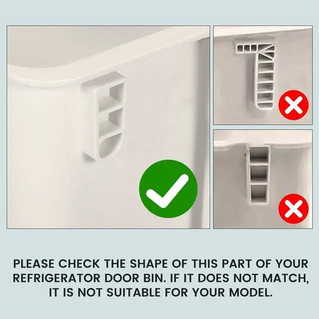 Alt view image 4 of 7 - DA97-12650A Refrigerator Door Shelf Bin Compatible with Samsung Refrigerator (Right Side) Fridge Shelf Replace DA63-07104A DA63-06963A RF263beaesr RF260beaesr AP5620330