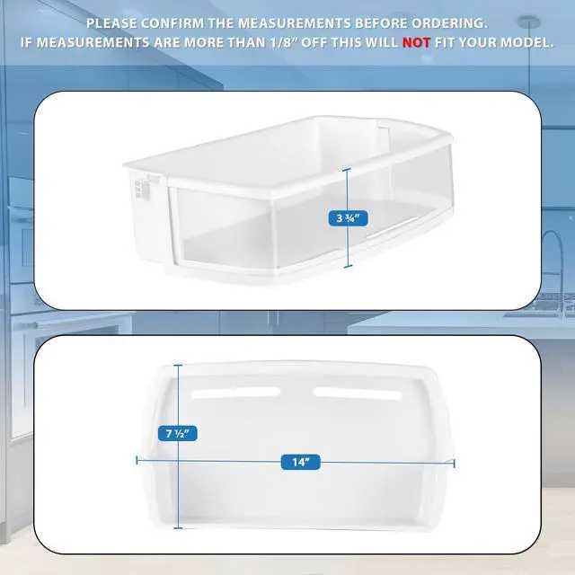 Alt view image 3 of 6 - UPGRADED Appliance AAP73631503 Door Shelf Bin (Right) Compatible with LG, Kenmore, Sears Refrigerator