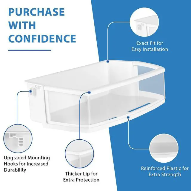 Alt view image 4 of 6 - UPGRADED Appliance AAP73631503 Door Shelf Bin (Right) Compatible with LG, Kenmore, Sears Refrigerator