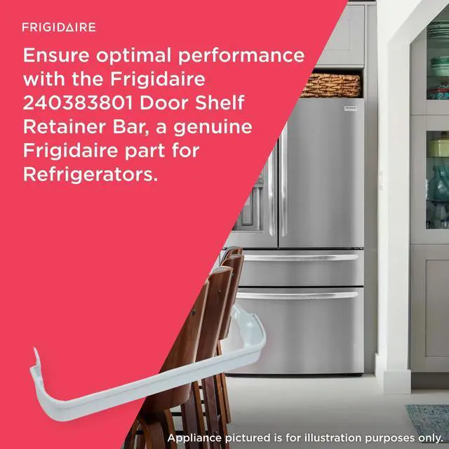 Alt view image 4 of 6 - Frigidaire 240383801 Door Shelf Retainer Bar for Refrigerators, White