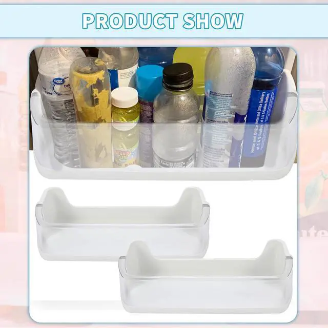 Alt view image 2 of 7 - 2 Pcs DA97-08348A Right(Middle) Refrigerator Door Shelf Basket Bin Compatible with Samsung Refrigerator RS25H5111BC RS25H5111SR AP4578465 DA63-05215A 2051360 PS4175772 Replacement White