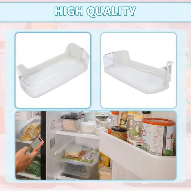Alt view image 6 of 7 - 2 Pcs DA97-08348A Right(Middle) Refrigerator Door Shelf Basket Bin Compatible with Samsung Refrigerator RS25H5111BC RS25H5111SR AP4578465 DA63-05215A 2051360 PS4175772 Replacement White