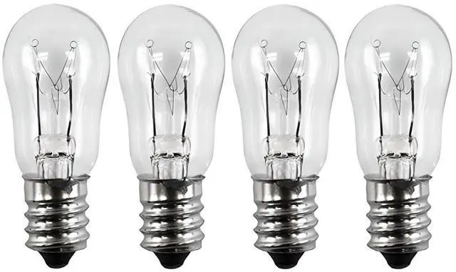 Main image of 4-Pack WE05X20431 Dryer Drum Light Bulb Replacement | 10W 120V E12 Specialty Appliance Bulb Rep