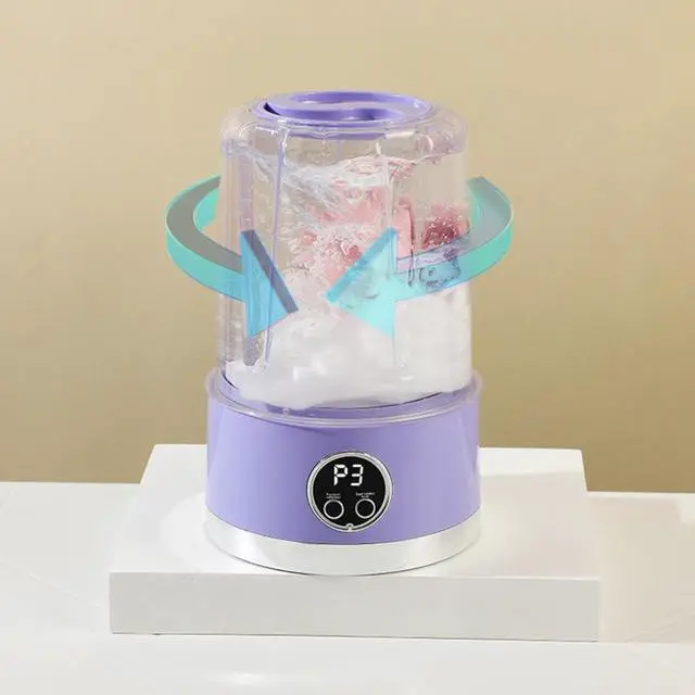 Alt view image 5 of 6 - Underwear Washer, 2026 Upgraded Mini Washing Machine, Portable Rechargeable Cordless Mini Washing Machine Laundry Cup for Bra, Underwear, Socks, Baby Clothes and Camping RV Travel (White)