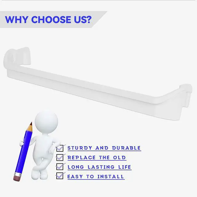 Alt view image 3 of 7 - 2 X 240534901 Refrigerator Door Shelf Rack Bar Rail Retainer Compatible with Kenmore Frigidaire Refrigerators Replacement for AP3214630 PS734935 Refrigerator Door Bin (2 PCS)
