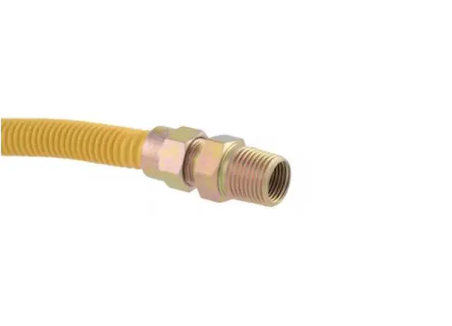 Alt view image 3 of 7 - 48-in 1/2-in Mip Inlet x 3/8-in Mip Outlet Stainless Steel Gas Appliance Installation Kit