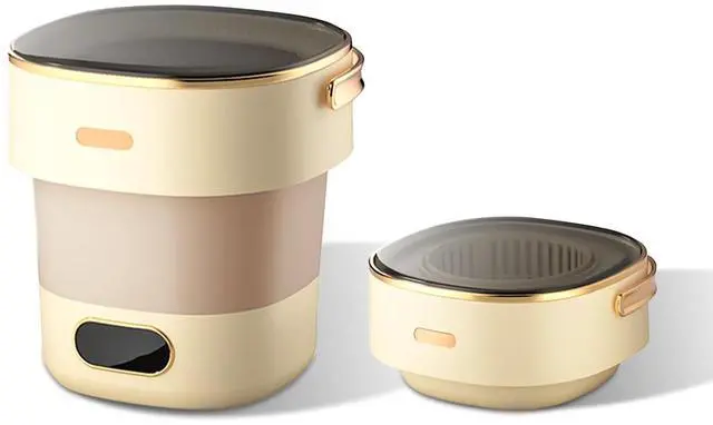 Main image of 13L Portable Washer, With 3 Cleaning Modes, Mini Washing Machine- for Small Clothes, Underwear, Baby Clothe, Socks, Foldable Washing Machine, for Apartment&Home&Camping&Travel, Beige