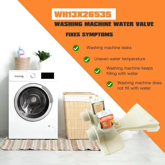 Alt view image 7 of 7 - New Version WH13X26535 PS12726769 AP6892695 Washer Water Inlet Valve for GE Washing Machine GTW465ASN1WW, GTW465ASN2WW, GTW465ASN3WW, GTW465ASN8WW, GTW465ASN9WW, GTW480ASW1WB
