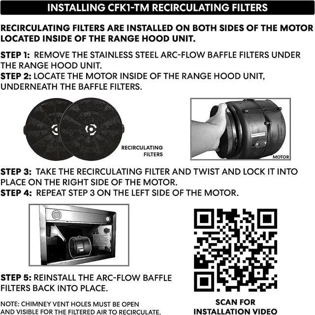 Alt view image 4 of 6 - Range Hood Filter Genuine Charcoal Filter (CFK1-TM)