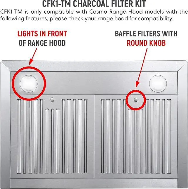 Alt view image 5 of 6 - Range Hood Filter Genuine Charcoal Filter (CFK1-TM)