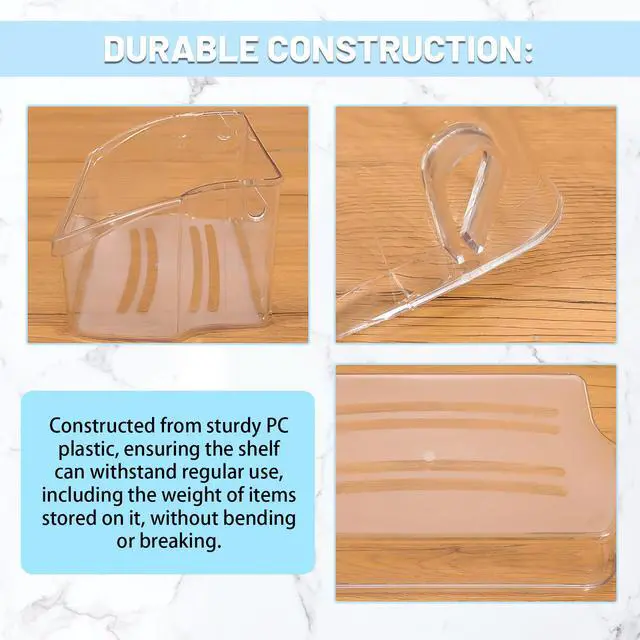 Alt view image 7 of 7 - 240324502 AP2549806 Refrigerator Door Shelf Compatible with Frigidaire Kenmore Electrolux Refrigerator Door Bin 844402 AH429767 EA429767 PS429767 Replacement only Clear 2PCS
