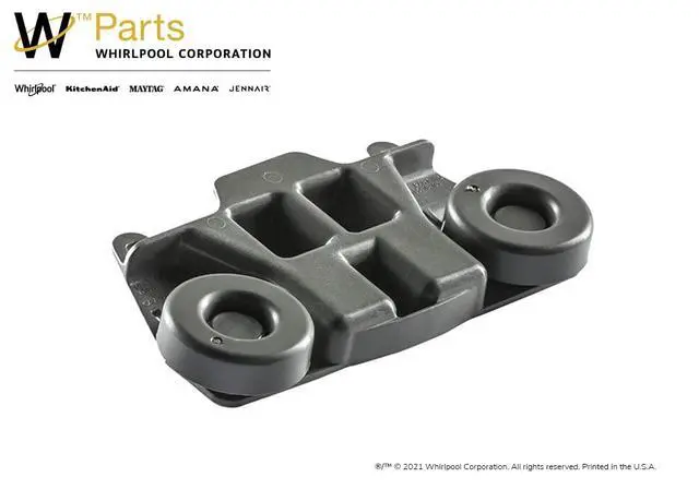 Alt view image 2 of 6 - W10195416v Genuine OEM Dishwasher Lower Rack Roller Assembly Replacement Part - Replaces W10195416