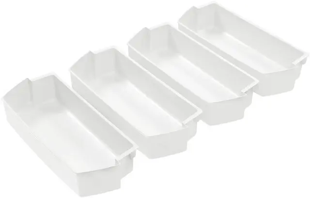 Main image of WP2187172 AP3853103 PS328468 Refrigerator Door Shelf Compatible with Roper Kitchenaid Kirkland Refrigerator Door Bin PS986890 Replacement only Lightweight White 4PCS