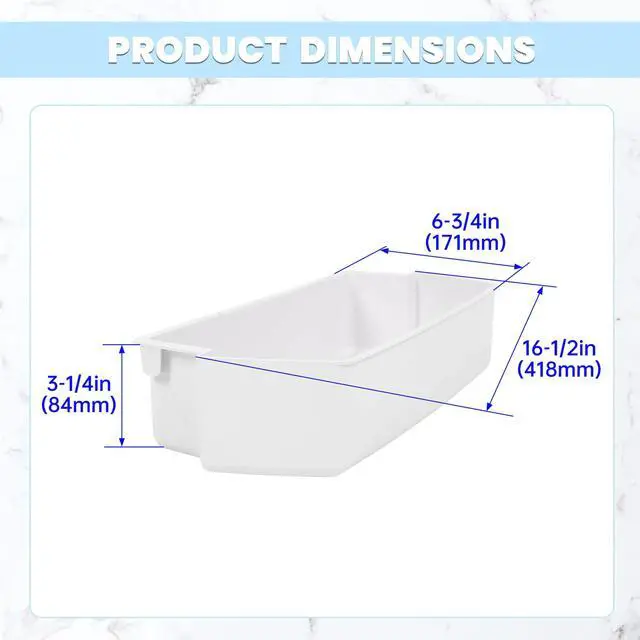 Alt view image 3 of 7 - WP2187172 AP3853103 PS328468 Refrigerator Door Shelf Compatible with Roper Kitchenaid Kirkland Refrigerator Door Bin PS986890 Replacement only Lightweight White 4PCS
