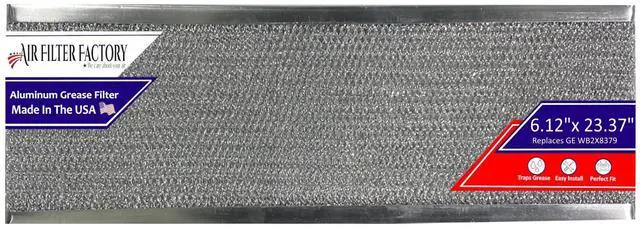 Main image of Grease Filter WB2X8379 Replacement For GE Kitchen Range Hood Aluminum Grease Filter Screen
