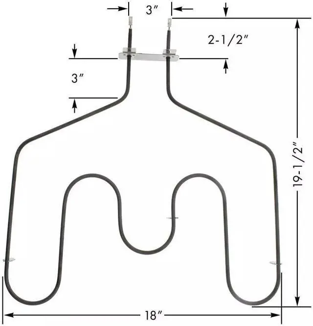 Alt view image 2 of 3 - WB44K10012 for GE Range Oven Heating Element Lower Bake Unit AP2030997 PS249286 WB44T10011