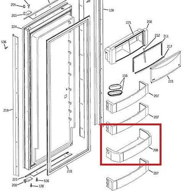 Alt view image 3 of 6 - UPGRADED Appliance WR71X10427 Door Shelf Bin Rack Compatible with GE Refrigerator