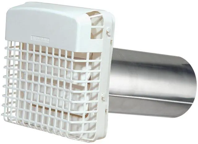 Main image of BPGH4WZW6 Prograde Professional Exhaust Dryer Vent Hood with Pest Guard, Polypropylene, 4 in., White