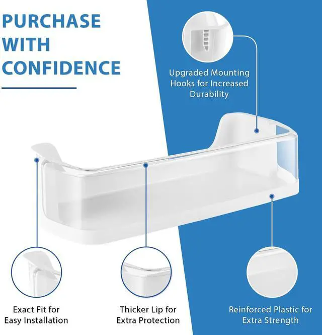 Alt view image 4 of 6 - UPGRADED Appliance DA97-08348A Door Shelf Basket Bin Compatible with Samsung Refrigerator