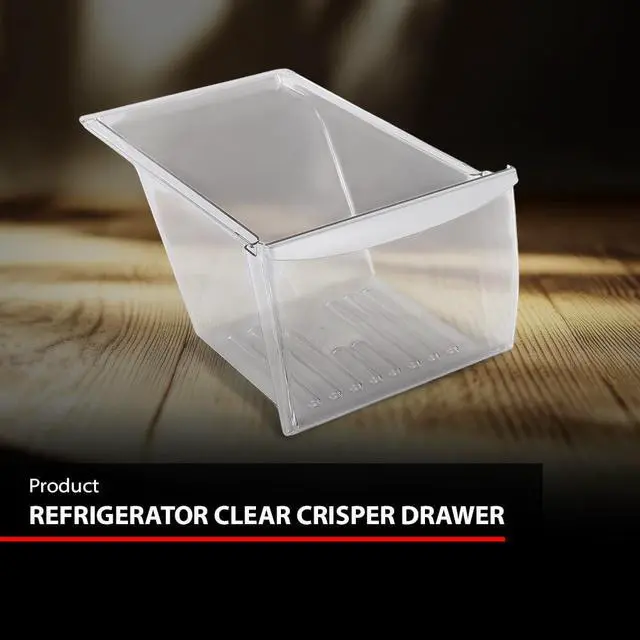 Alt view image 2 of 7 - Crisper Drawer Pan 1PC Compatible with Frigidaire, Kenmore, Crosley, Westinghouse, Gibson, Kelvinator | 240337103, PS429854, 240337107, 240337102, 240337108, 891037 Clear