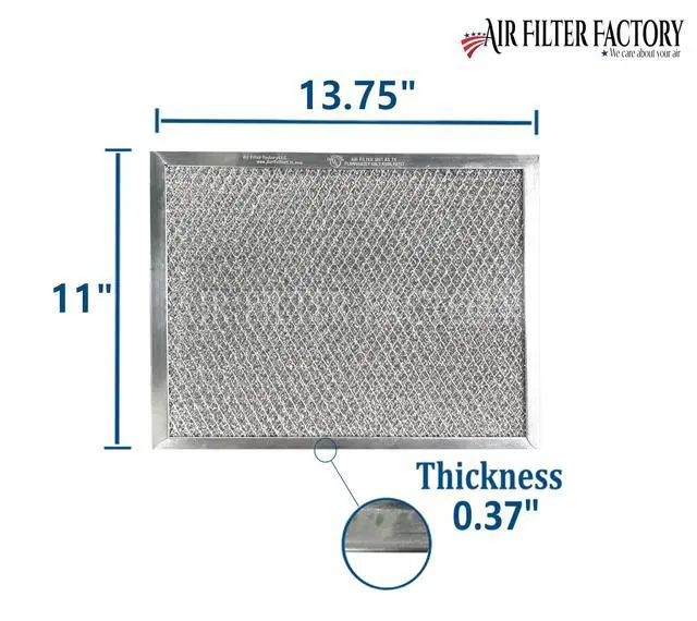 Alt view image 3 of 6 - 11 X 13.75 X.375 Inches Range Hood Aluminum Grease Filters 2-Pack