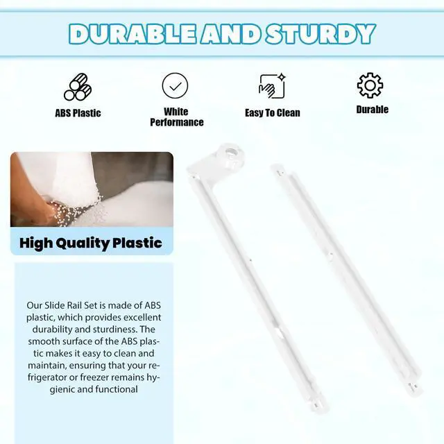 Alt view image 2 of 5 - 240349701 240356501 Slide Rail Sets Compatible with Frigidaire Refrigerator Replacement for 891105 AH429945 EA429945 PS429945 891216 AH430126 EA430126 PS430126