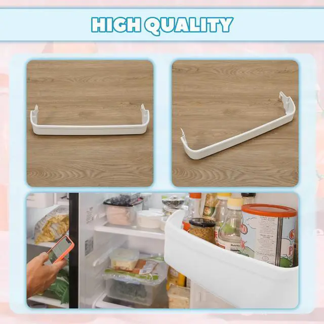 Alt view image 3 of 7 - UPGRADED 240338001 AP2115859 240338005 Replacement Refrigerator Door Shelf Bin Rack Compatible with Frigidaire Kenmore Refrigerator Replace for 891049 AH429871 EA429871 PS429871 White 1PC