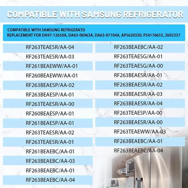 Alt view image 2 of 7 - DA97-12650A DA63-07104A AP5620330 Right Refrigerator Door Shelf Basket Bin Pair Compatible with Samsung Refrigerator Door Bin PS4176653 2692337 Replacement only