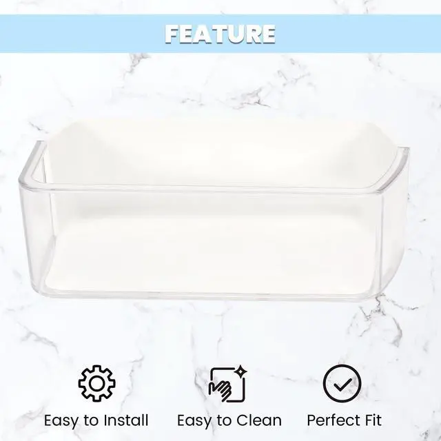 Alt view image 5 of 7 - DA97-12650A DA63-07104A AP5620330 Right Refrigerator Door Shelf Basket Bin Pair Compatible with Samsung Refrigerator Door Bin PS4176653 2692337 Replacement only