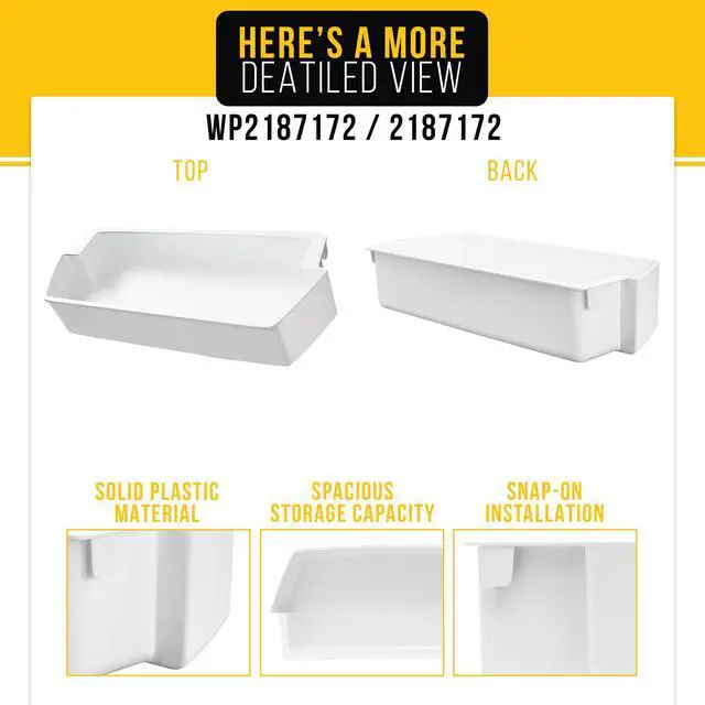 Alt view image 3 of 7 - Refrigerator Shelf Bin for Kenmore 106.57368700