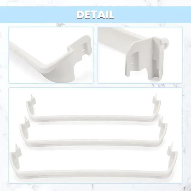 Alt view image 6 of 7 - 1 X 240534701 2 X 240534901 Refrigerator Door Shelf Rack Bar Rail Compatible with Frigidaire Kenmore Gibson Galaxy Kelvinator AP3214631 PS734936 948952 AP3214630 PS734935 Replacement only