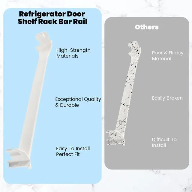 Alt view image 7 of 7 - 1 X 240534701 2 X 240534901 Refrigerator Door Shelf Rack Bar Rail Compatible with Frigidaire Kenmore Gibson Galaxy Kelvinator AP3214631 PS734936 948952 AP3214630 PS734935 Replacement only