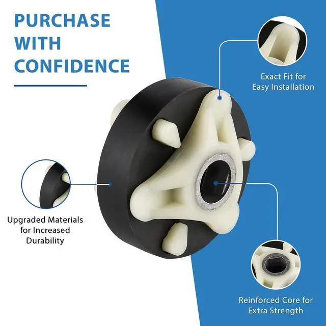 Alt view image 4 of 6 - UPGRADED Appliance Ultra Durable & Upgraded 285753A Motor Coupling Kit Compatible with Whirlpool & Kenmore Washer (5)