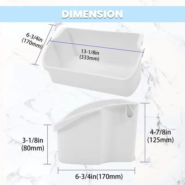 Alt view image 3 of 7 - 240324501 AP2115782 Refrigerator Door Shelf Compatible with Frigidaire Kenmore Electrolux Refrigerator Door Bin 890978 AH429766 EA429766 PS429766 Replacement only White 1PC