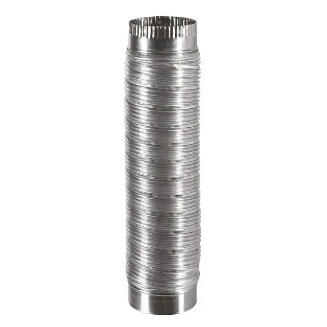 Alt view image 6 of 7 - Aluminum Duct with Connectors, Semi Ridgid, Flexible, 4" x 2', Silver (AM42)