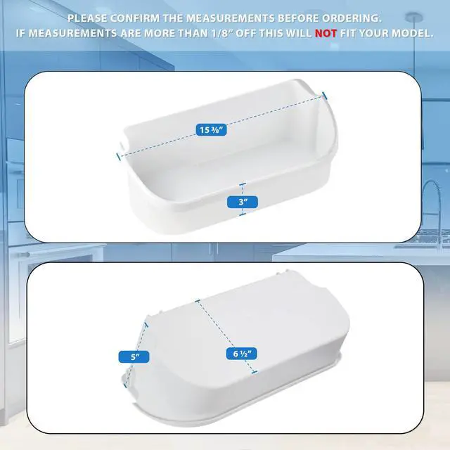 Alt view image 3 of 6 - UPGRADED Appliance 240356401 Door Bin Compatible with Frigidaire Refrigerator Shelf Replacement | Frigidaire Replacement Parts | Frigidaire Door Shelf Replacement - AP2116036