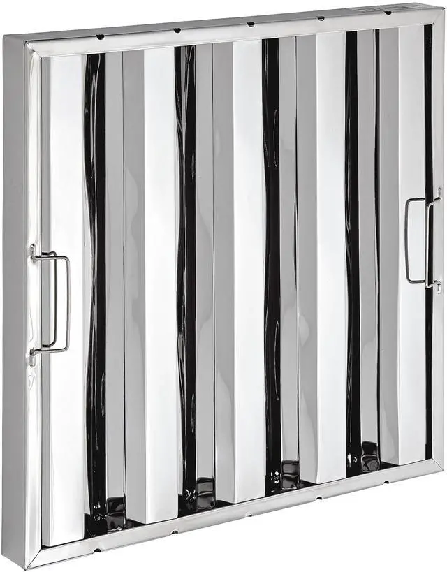 Main image of Commercial Hood Filter 26-Gauge Stainless Steel, Silver 16"H x 16"W x 2"T | Restaurants, Bars, Steakhouses, Grills | (#32L-126)