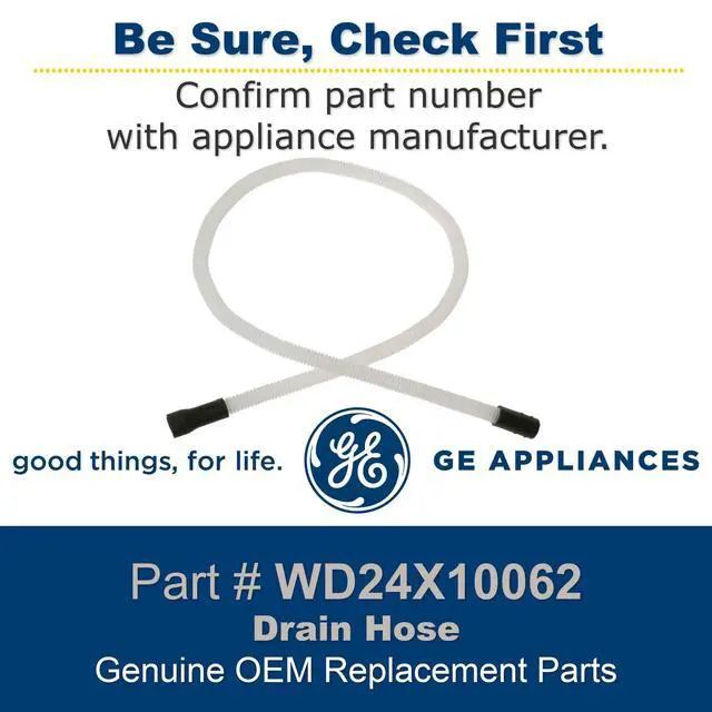 Alt view image 3 of 4 - WD24X10062 nuine OEM Drain Hose for Dishwashers