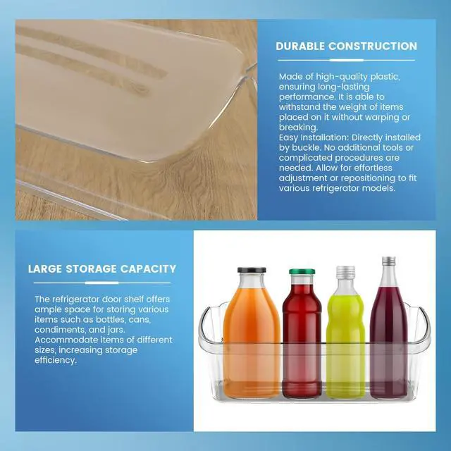 Alt view image 6 of 6 - 240323002 PS429725 AP2115742 Refrigerator Door Shelf Bin Compatible with Frigidaire Refrigerator Door Bin Shelf Bucket PC Plastic Clear AH429725 Replacement only