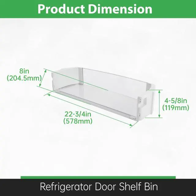 Alt view image 4 of 7 - WR71X10409 Replacement Refrigerator Door Shelf Bin Compatible with GE Refrigerator Replacement for AP3185150 945716 AH651958 EA651958 PS651958 B001E0P87U Gal Bin Ff Asm Clear+White